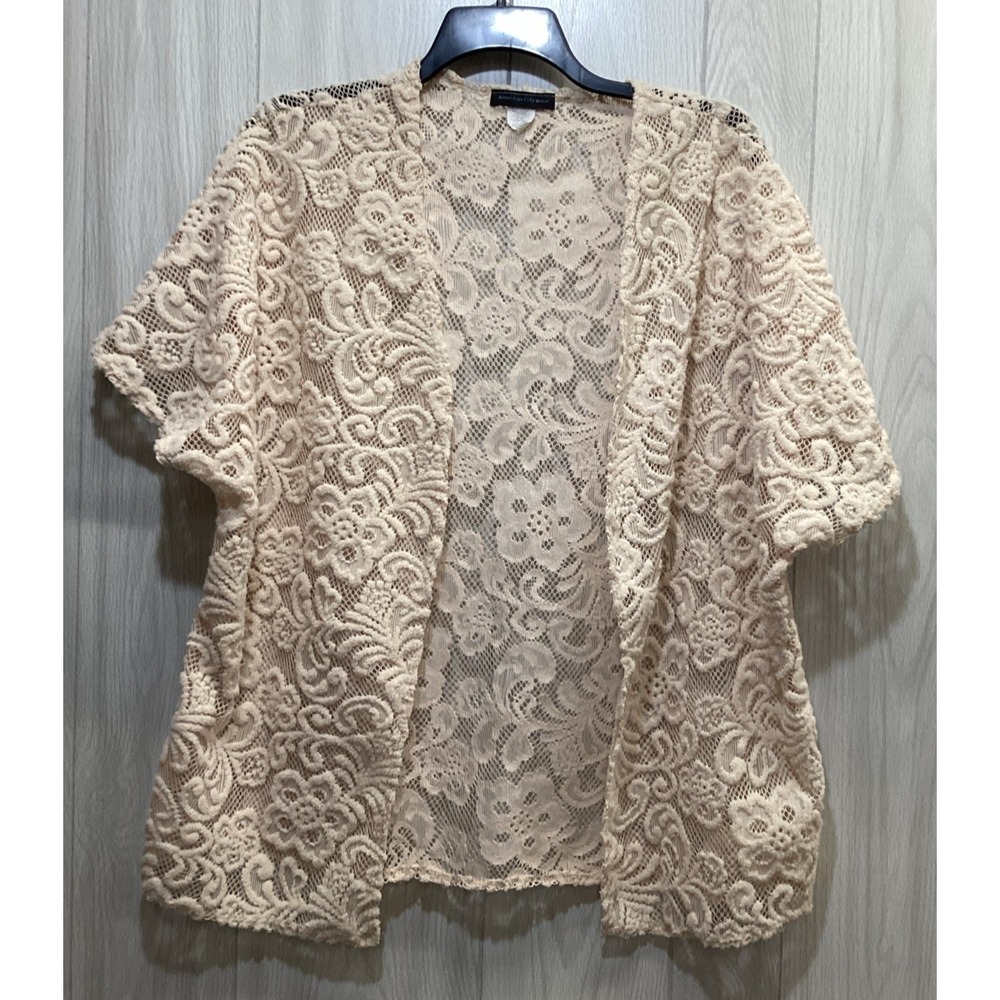 AMERICAN CITY WEAR‎ Women's (Size 25" x 28") Open Front Cardigan Yarn Accents